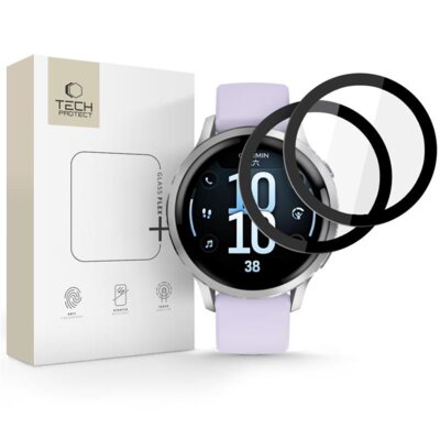 Szkło hybrydowe TECH-PROTECT Glass Flex+ do Garmin Venu 4 (41 mm) Czarny (2 szt.)