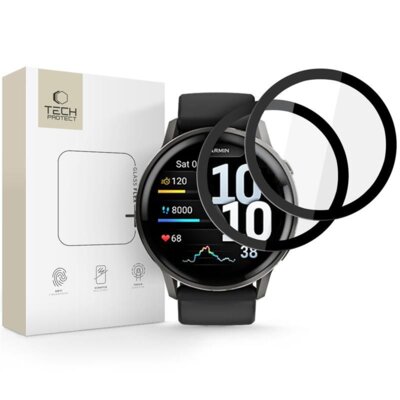 Szkło hybrydowe TECH-PROTECT Glass Flex+ do Garmin Venu 4 (45 mm) Czarny (2 szt.)