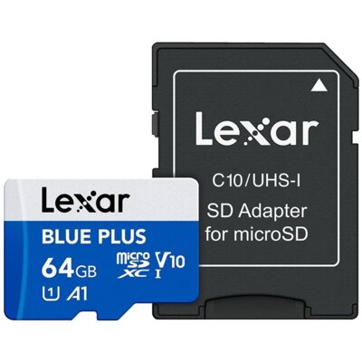 Karta pamięci LEXAR Blue Plus microSDXC 64GB + Adapter