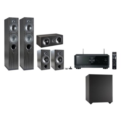 Zestaw Kina domowego YAMAHA RX-V4A + Kolumny Glośnikowe INDIANA LINE TESI 561+761+261+BASSO 840 CZ+CZ 5.2-kanałowy, 8K, BT, AirPlay, Wi-Fi, Multiroom, Tidal, Spotify