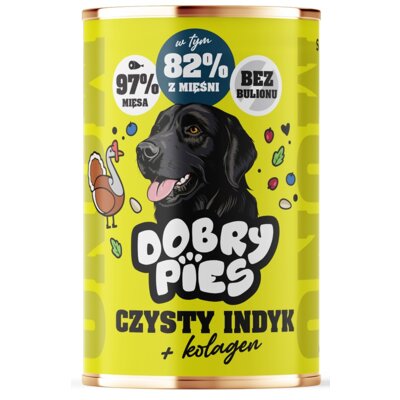 Karma dla psa DOBRY PIES Monoproteinowa z kolagenem Indyk 400 g
