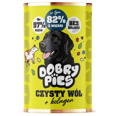 Karma dla psa DOBRY PIES Monoproteinowa z kolagenem Wołowina 400 g