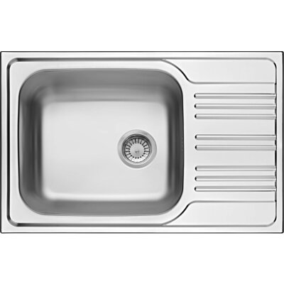 Zlewozmywak jednokomorowy z ociekaczem DEANTE Xylo ZEX 311B Stalowy 50x78