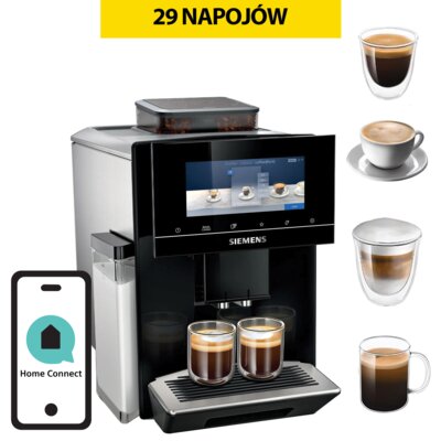Ekspres SIEMENS EQ900 TQ903R09 Czarny sterowanie przez aplikacje HomeConnect