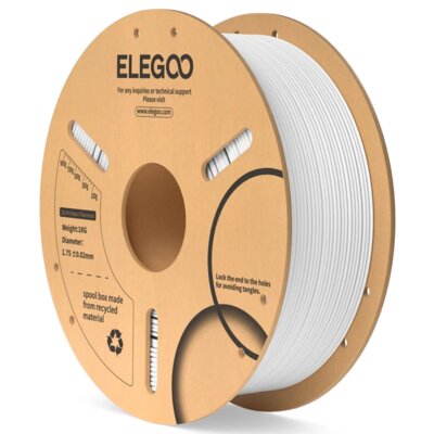 Filament ELEGOO PLA, Średnica 1.75 mm, 1 kg Biały