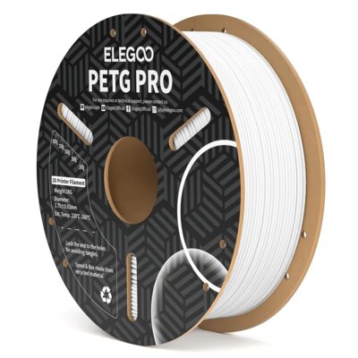 Filament ELEGOO PETG Pro, Średnica 1.75 mm, 1 kg Biały