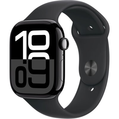 Apple Watch 10 GPS 46mm koperta z aluminium (onyks) + pasek sportowy rozmiar M/L (czarny)