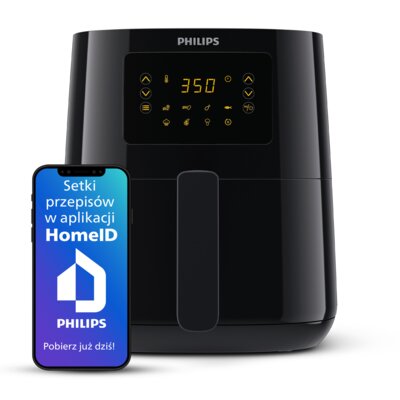 Air Fryer Frytkownica beztłuszczowa PHILIPS Essential Ovi Mini HD9252/90 4.1l programator czasowy