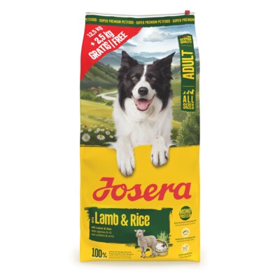 Karma dla psa JOSERA Lamm & Reis Jagnięcina z ryżem 12.5 kg + 2.5 kg