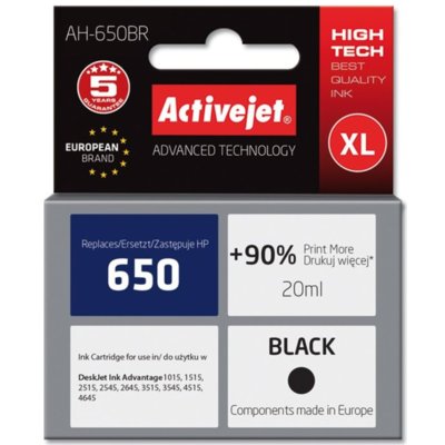 Tusz ACTIVEJET do HP 650 CZ101AE Czarny 20 ml AH-650BR