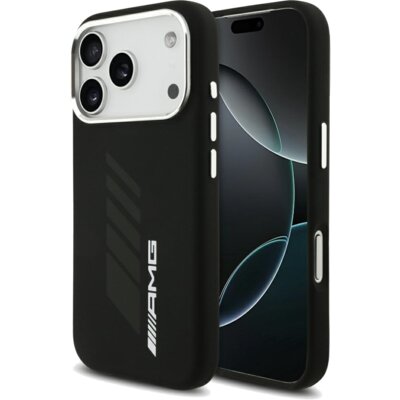 Etui AMG Silicone Oversize Rhombs MagSafe do Apple iPhone 17 Pro Czarny