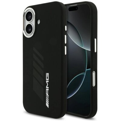 Etui AMG Silicone Oversize Rhombs MagSafe do Apple iPhone 17 Czarny