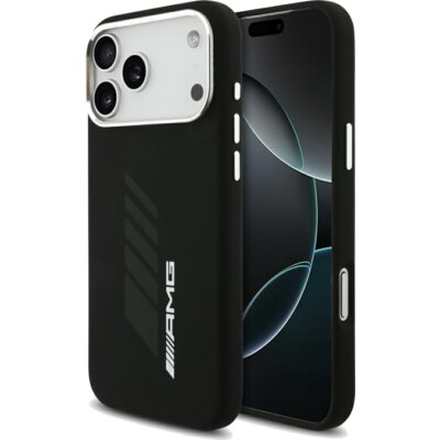 Etui AMG Silicone Oversize Rhombs MagSafe do Apple iPhone 17 Pro Max Czarny