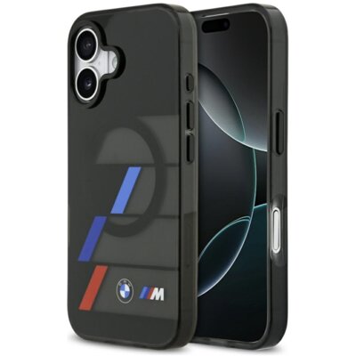 Etui BMW M IML Metal Buttons Tricolor Lines MagSafe do Apple iPhone 17 Czarny