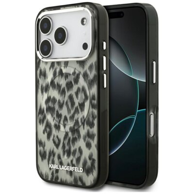 Etui KARL LAGERFELD IML Leopard Pattern MagSafe do Apple iPhone 17 Pro Brązowy