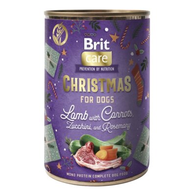 Karma dla psa BRIT Care Christmas Jagnięcina z marchewką, cukinią i rozmarynem 400 g