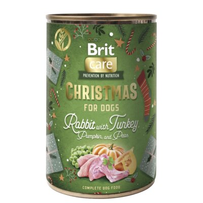 Karma dla psa BRIT Care Christmas Królik z indykiem, dynią i groszkiem 400 g