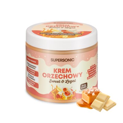 Krem orzechowy SUPERSONIC Biała czekolada ze słonym karmelem (160 g)