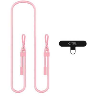 Smycz do telefonu TECH-PROTECT C5SE Rope Crossbody Strap Różowy