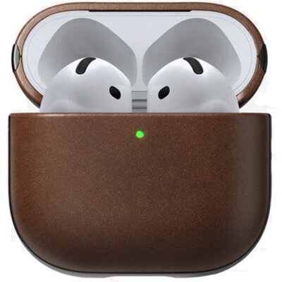 Etui na słuchawki NOMAD Modern Leather Case do Apple Airpods 4 Brązowy