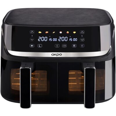Air Fryer Frytkownica beztłuszczowa AKPO ABF 900CY 9l z podwójnym koszem i okienkem do obserwacji postępów gotowania