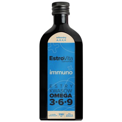 Olej Omega 3-6-9 ESTROVITA Immuno Cytrynowy (250 ml)