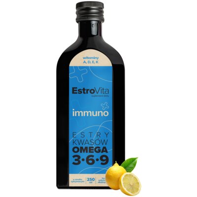 Olej Omega 3-6-9 ESTROVITA Immuno Cytrynowy (250 ml)