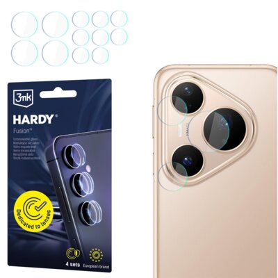 Szkło hybrydowe na obiektyw 3MK Hardy Fusion Lens Protection do Huawei Pura 80 Pro (4 szt.)
