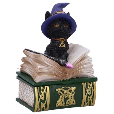 Figurka NEMESIS Binx Small Witches Czarnego kota i księgi zaklęć