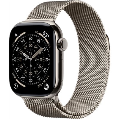 Apple Watch 11 GPS + Cellular 42mm koperta z tytanu (naturalny) + bransoleta mediolańska (naturalny)