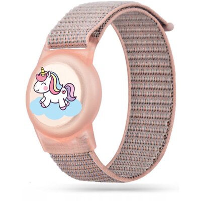 Pasek TECH-PROTECT Nylon for Kids do Apple Airtag 1/2 Różowy