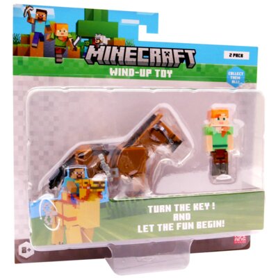 Zestaw figurek PMI Minecraft S2 3D Wind-Up Toy Alex & Horse MC1015B