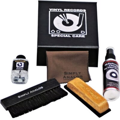 Zestaw czyszczący SIMPLY ANALOG do gramofonów, igieł, płyt Deluxe Cleaning Boxset Czarny