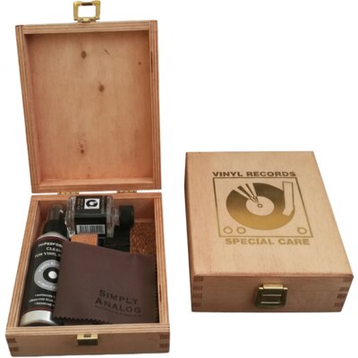 Zestaw do czyszczenia SIMPLY ANALOG Wooden Cleaning Boxset