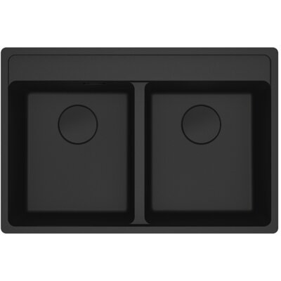 Zlewozmywak dwukomorowy FRANKE Maris MRG 620-35-35 114.0693.518 Czarny matowy 51x76