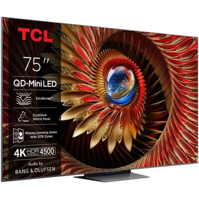 Telewizor TCL 75C8K 75" QD-Mini LED 4K 144Hz + Zestaw Stereo TCL Z100E (2szt.) CZ+CZ Google TV Dolby Atmos Dolby Vision HDMI 2.1