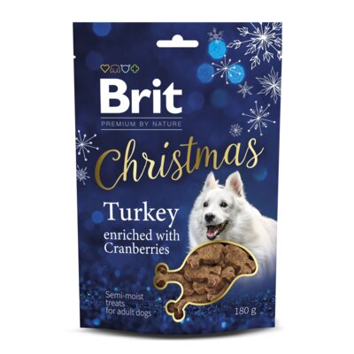 Przysmak dla psa BRIT Premium by Nature Christmas Indyk z żurawiną 180 g