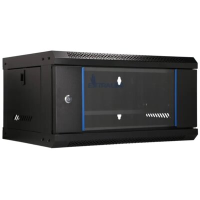 Szafa RACK EXTRALINK Lite 19" 4U EX.28778 530 x 400 mm, Wisząca Czarny