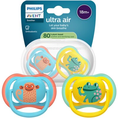 Smoczek PHILIPS Avent Ultra Air SCF349/58 18 m+ Wielokolorowy (2 sztuki)