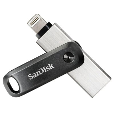 Pendrive SANDISK iXpand Go 256GB, Lightning / USB 3.2 Gen. 1 (USB 3.0) Srebrno-czarny
