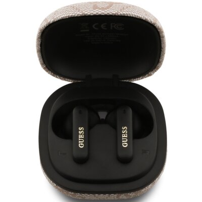 Słuchawki dokanałowe GUESS 4G Classic Metal Logo Różowy