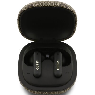 Słuchawki dokanałowe GUESS 4G Classic Metal Logo Brązowy