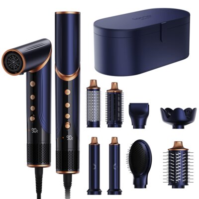 Suszarko-lokówka LOVIO BEAUTY AirStyle LVHS001BL jonizacja, emiter plazmy Granatowo-miedziany 1400W