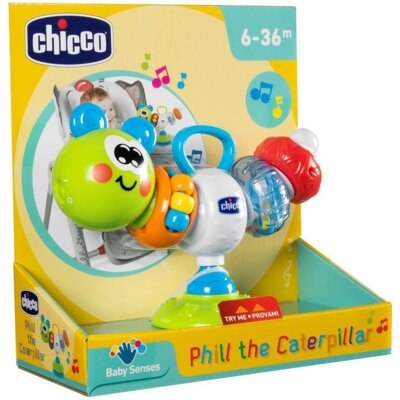Zabawka interaktywna CHICCO Baby Senses Gąsienica na krzesełko do karmienia 00010036000000