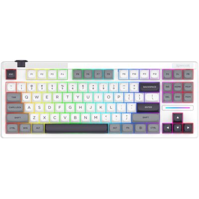 Klawiatura REDRAGON Otiim Pro K729WGB RGB Hot Swap Bullet QL Switch Biało-szary