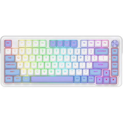 Klawiatura REDRAGON Ucal Max K673WBP RGB Hot Swap Manbo Switch Biało-fioletowo-niebieski