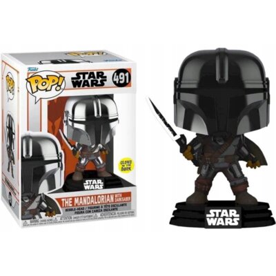 Figurka FUNKO Pop Star Wars The Mandalorian with Darksaber