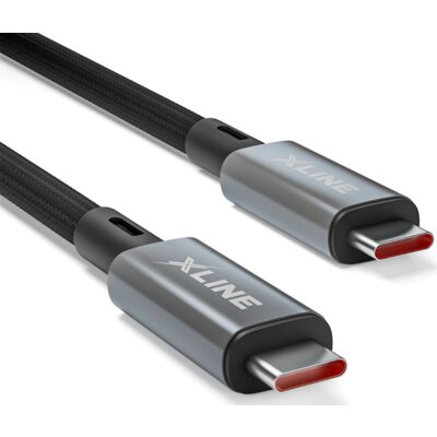 Kabel USB-C - USB-C XLINE 240W 8K 1 m Czarny