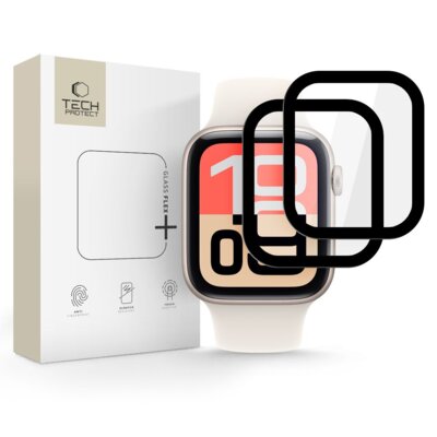 Szkło hybrydowe TECH-PROTECT Glass Flex+ do Apple Watch 4/5/6/SE 1/2/3 40 mm Czarny (2 szt.)