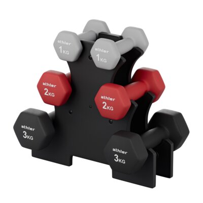 Zestaw hantli ATHLER LIO10 (2 x 1 / 2 x 2 / 2 x 3 kg)